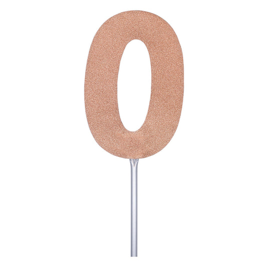 Diamond Cake Toppers Rose Gold No. 0 1
