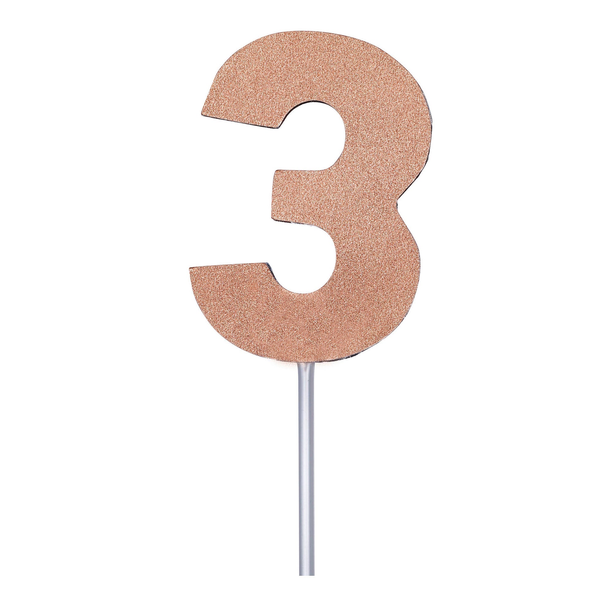 Diamond Cake Toppers Rose Gold No. 3 1
