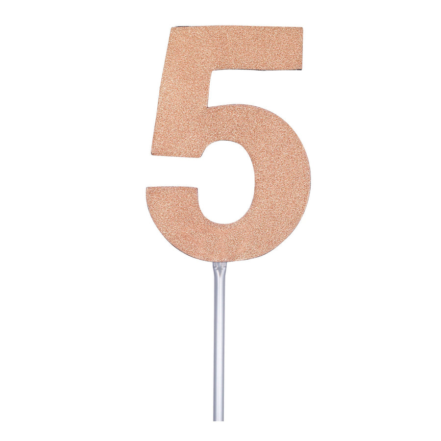 Diamond Cake Toppers Rose Gold No. 5_1