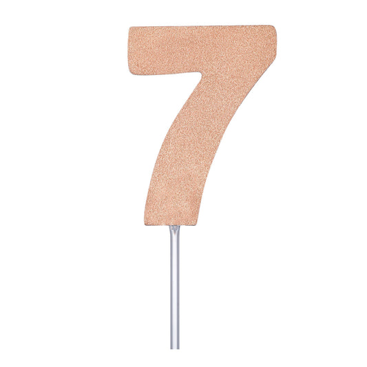 Diamond Cake Toppers Rose Gold No. 7 1