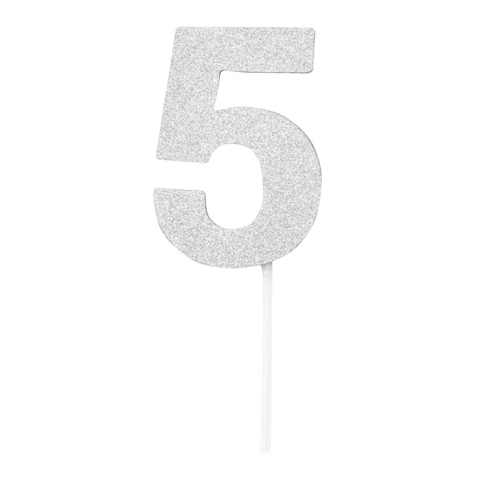 Diamond Cake Toppers Silver No. 5 1