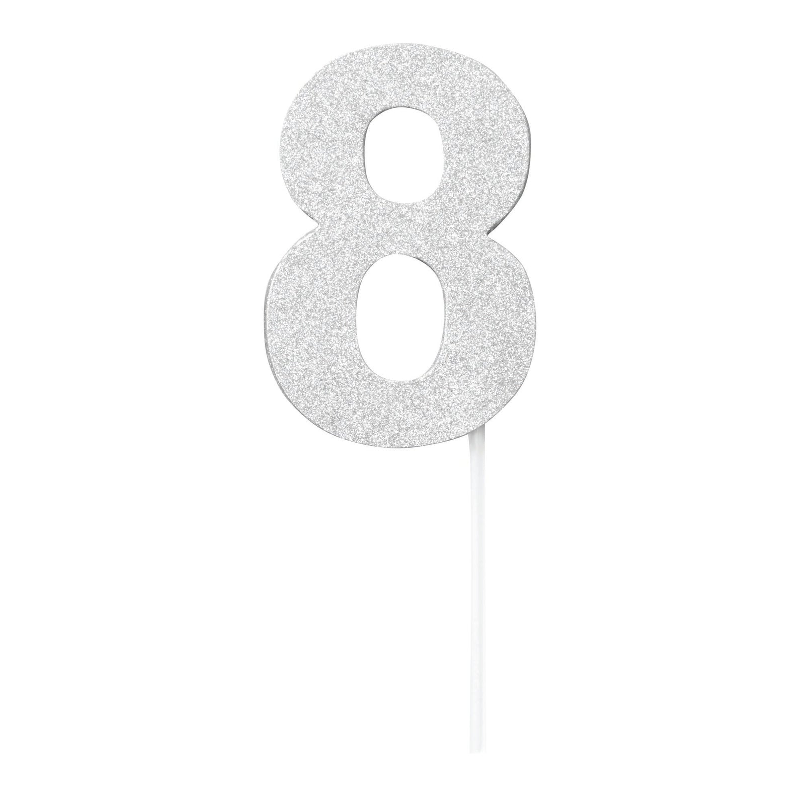 Diamond Cake Toppers Silver No. 8 1