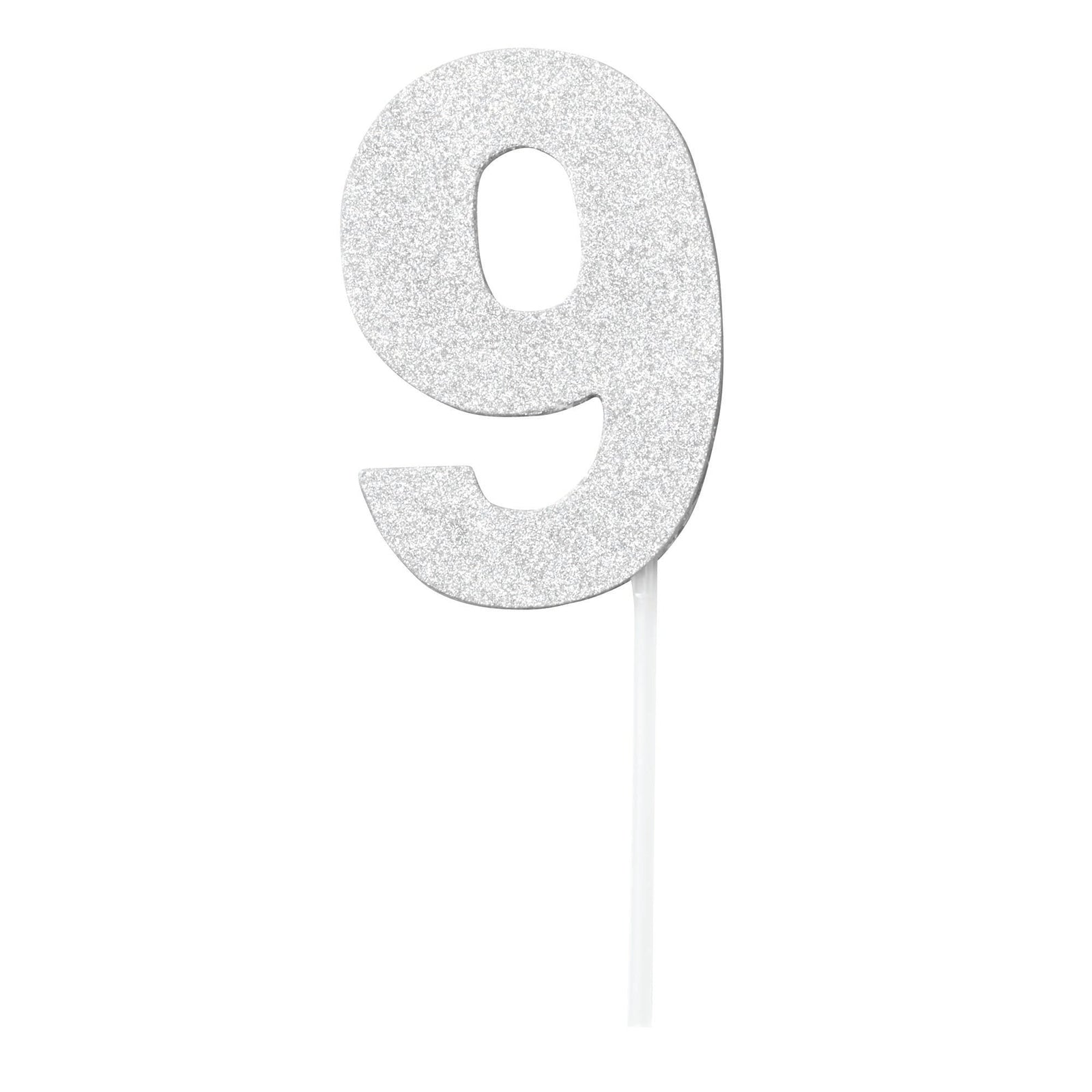 Diamond Cake Toppers Silver No. 9 1