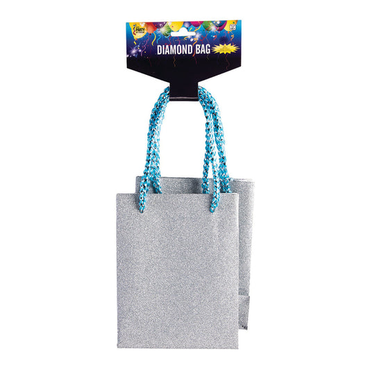 Diamond Gift Bag Light Blue 13cm X 10cm X 10cm 1