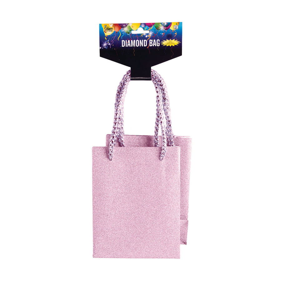 Diamond Gift Bag Light Pink 13cm X 10cm X 10cm_1