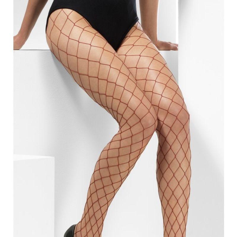 Diamond Net Tights Adult Burgundy 1