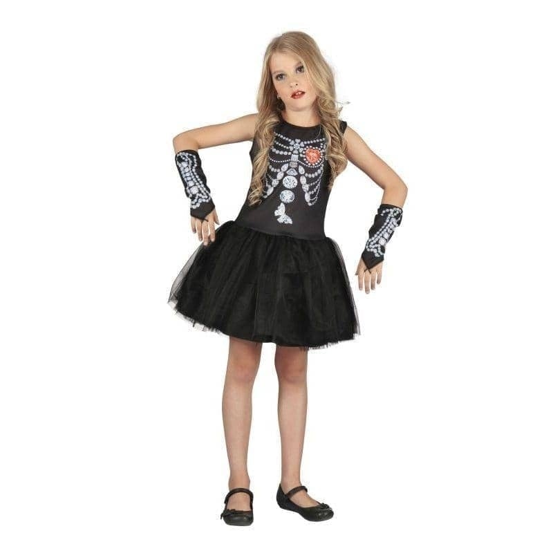 Diamond Skeleton Girl Childrens Costume 1