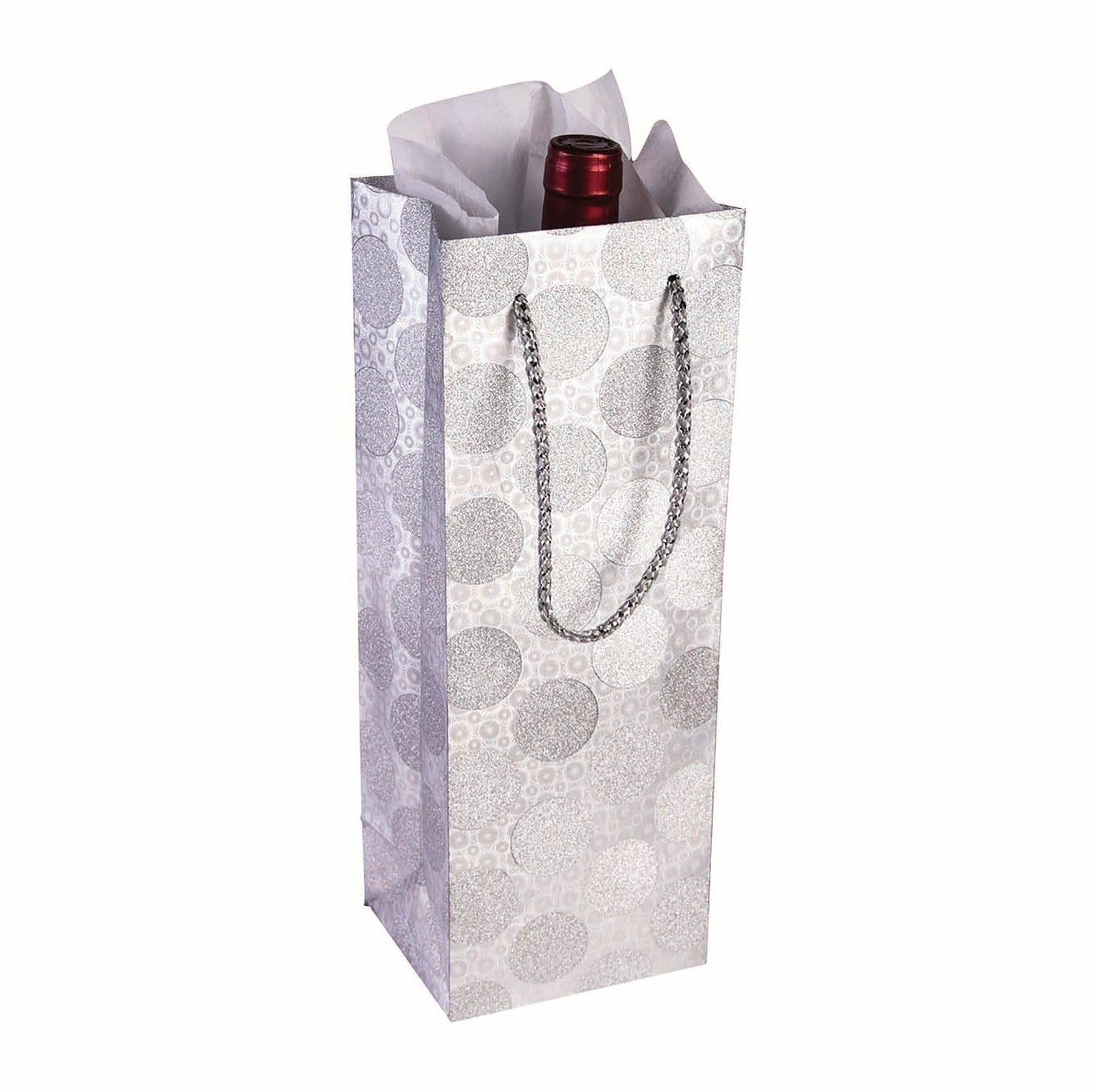 Diamond Wine Bag Silver Dots 1