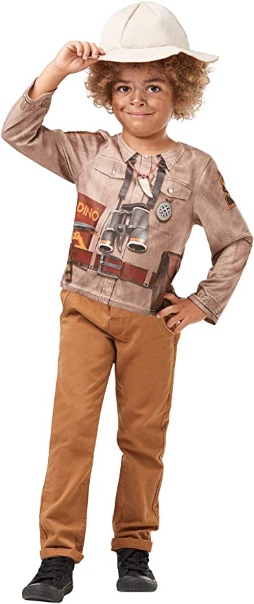 Dino Explorer Kids Costume and Hat 2