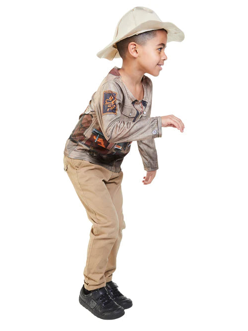 Dino Explorer Kids Costume and Hat 3