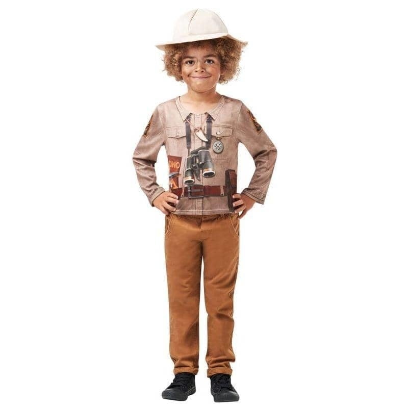 Dino Explorer Kids Costume and Hat 1