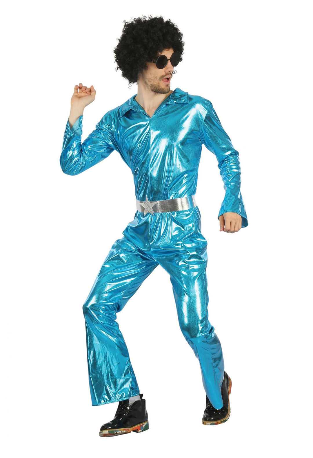 Disco Jumpsuit + Belt Blue Male_1