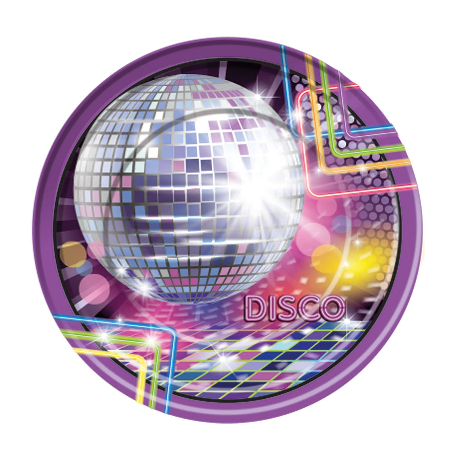 Disco Large Plate 8pc Party Goods_1