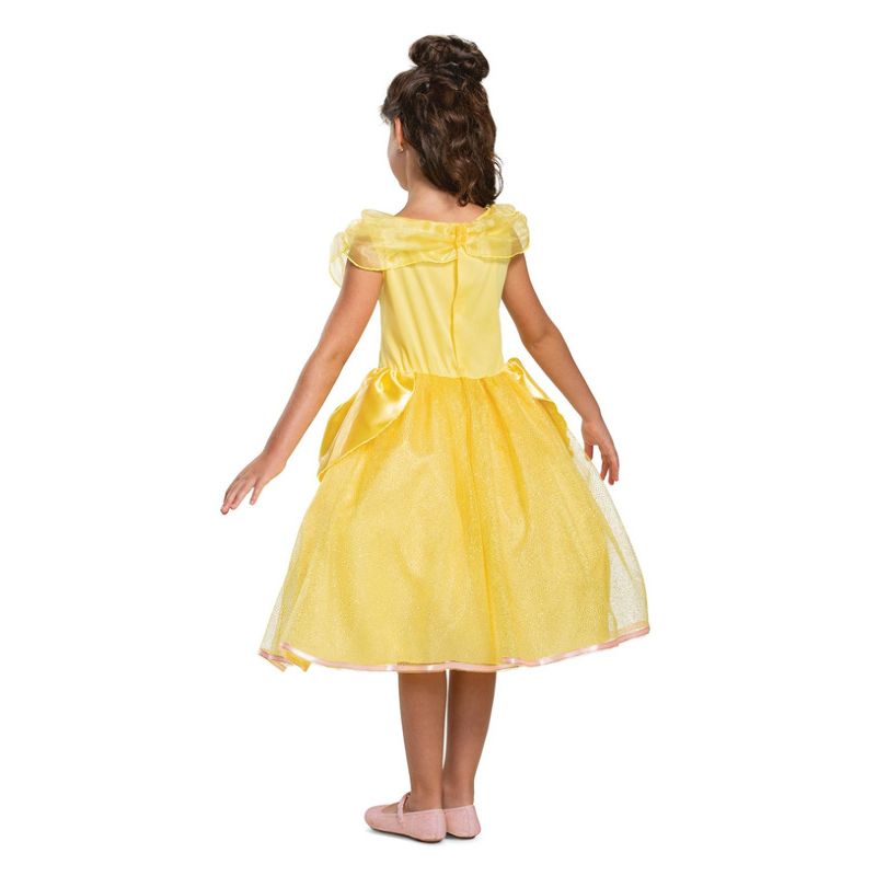 Disney Beauty and The Beast Belle Costume Child Yellow Dress with Character Cameo 2