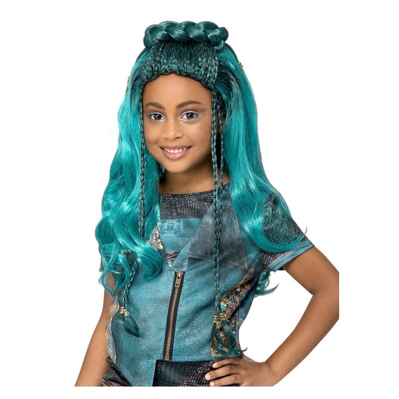 Disney Descendants Uma Wig Child Black Green_1