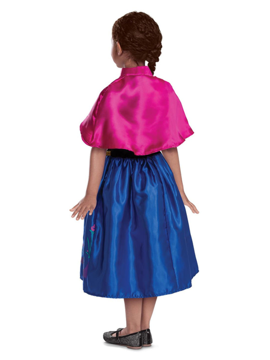 Disney Frozen Anna Travelling Deluxe Childs Costume Dress with Detachable Cloak 3