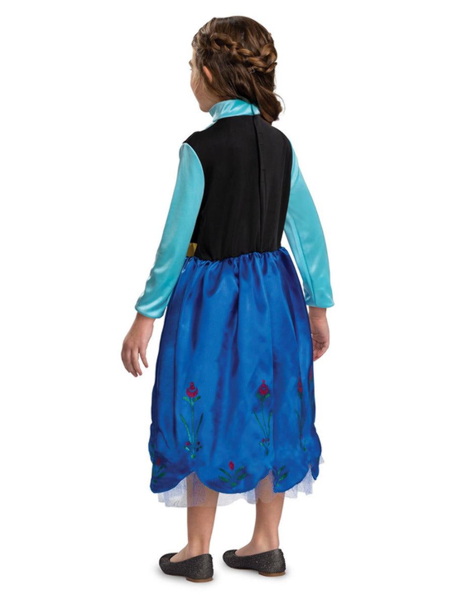 Disney Frozen Anna Travelling Deluxe Childs Costume Dress with Detachable Cloak 2