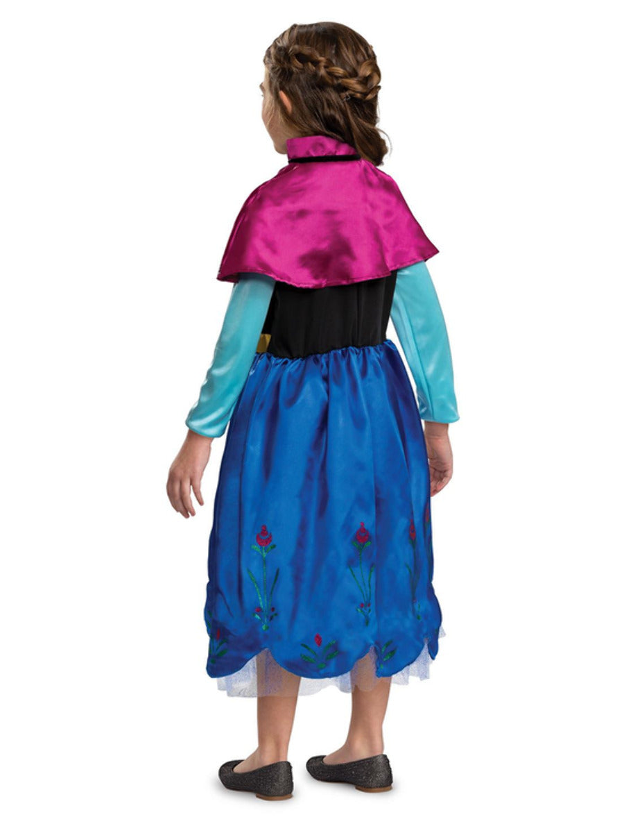 Disney Frozen Anna Travelling Deluxe Childs Costume Dress with Detachable Cloak 3