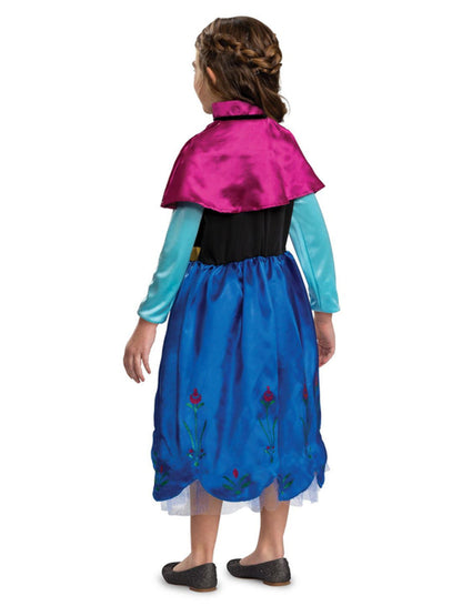 Disney Frozen Anna Travelling Deluxe Childs Costume Dress with Detachable Cloak 3