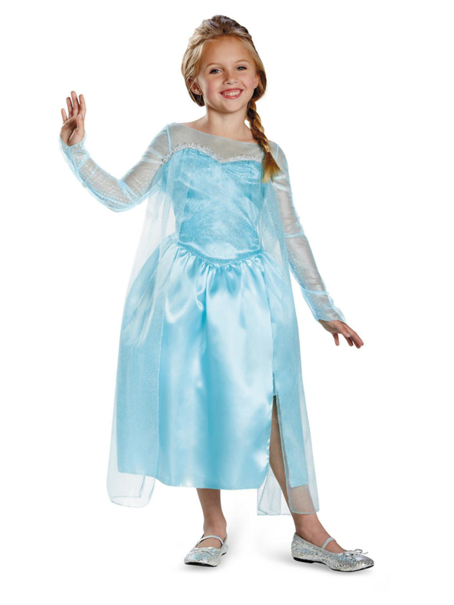 Disney Frozen Elsa Classic Costume Child Blue Dress with Clear Cape 1