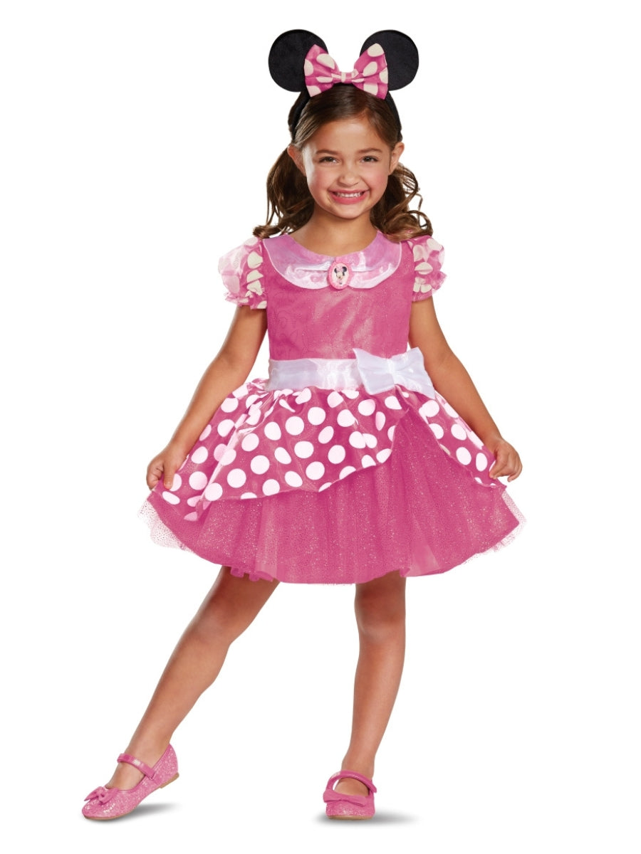 Disney Minnie Mouse Costume Child Pink Dress 1