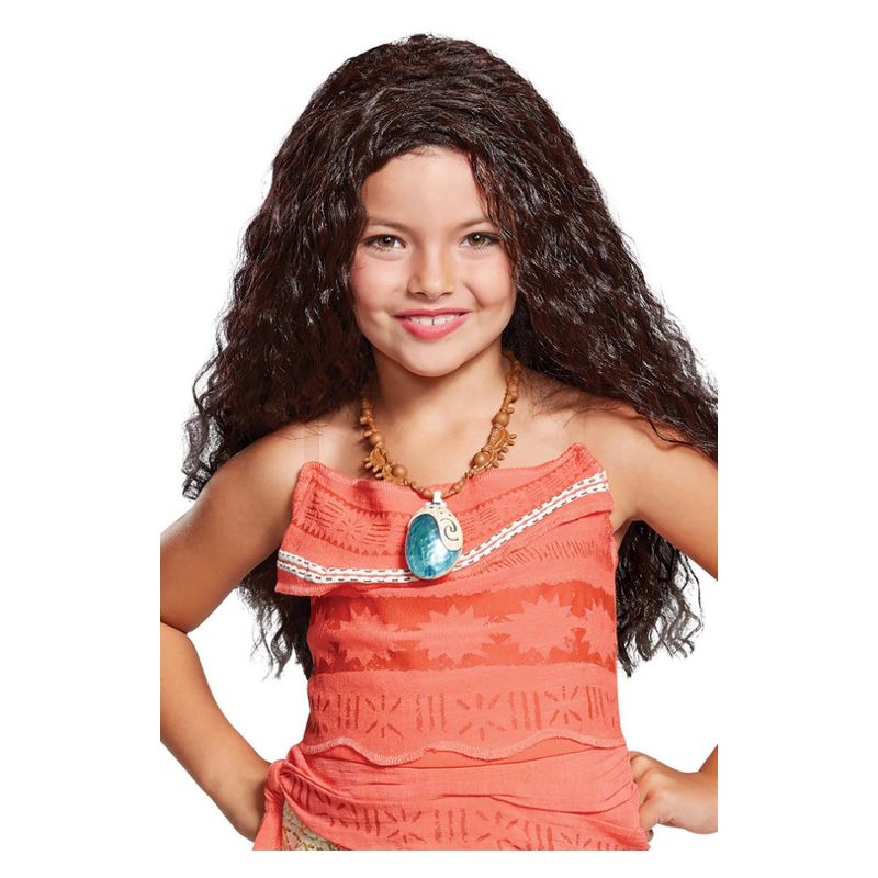 Disney Moana Deluxe Wig Child Brown Wavy 1