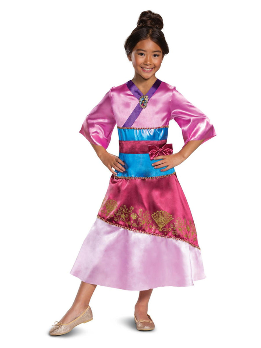 Disney Mulan Costume Child Pink Dress with Cameo 1