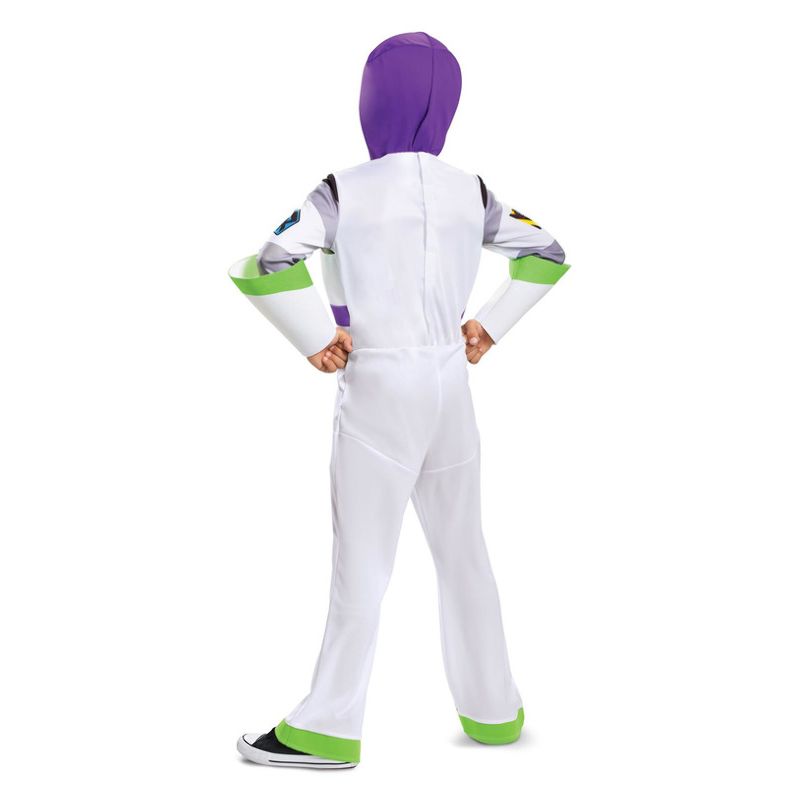 Disney Pixar Toy Story Buzz Deluxe Costume Child White Hooded All In One 2