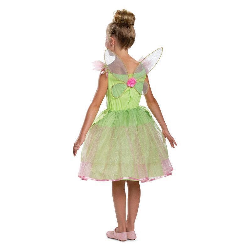Disney Tinker Bell Deluxe Childs Costume Green Dress with Character Cameo and Wings 2