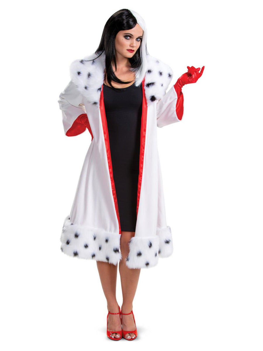Disney Villains Cruella Classic Costume Adult Coat Gloves_1