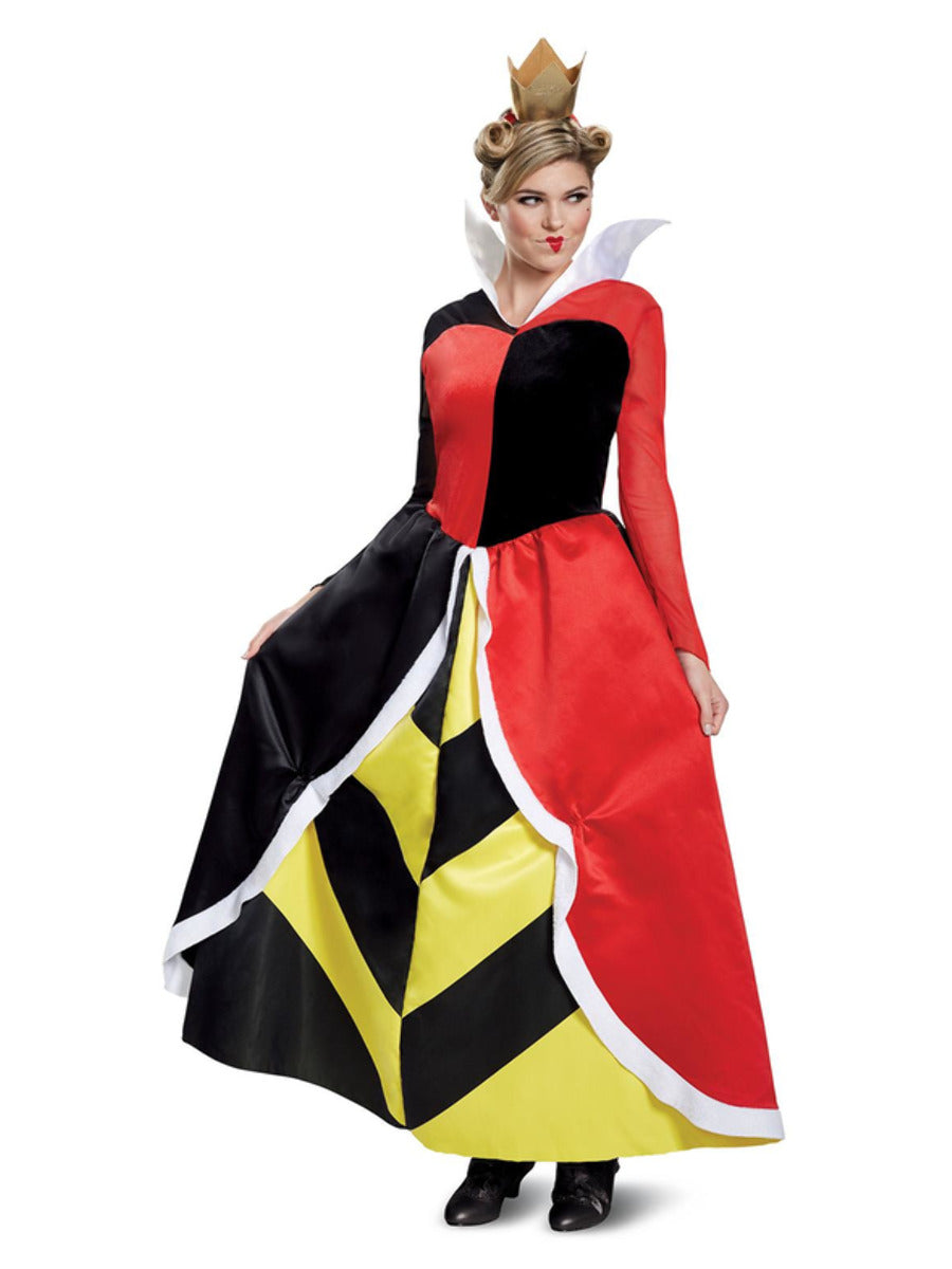 Disney Villains Red Queen Classic Costume Adult Full Length Dress Gold Crown 1