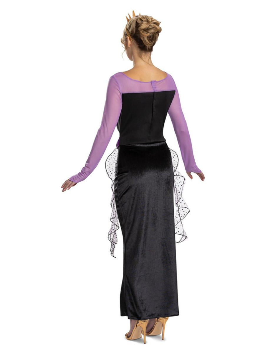 Disney Villains Ursula Classic Costume Adult Long Purple Dress with Lace Accents 2