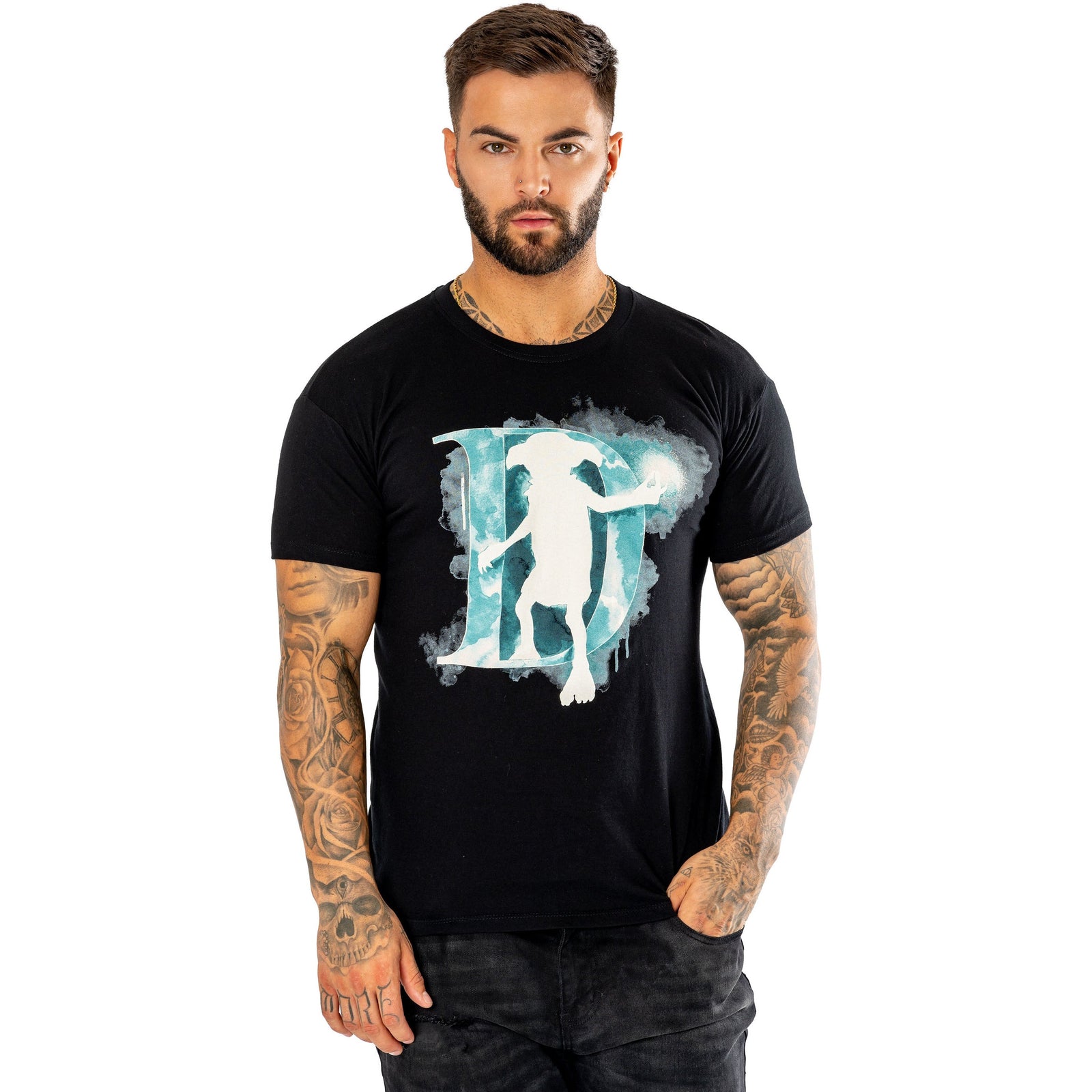 Dobby Watercolour Black Harry Potter Unisex T-Shirt Adult 1