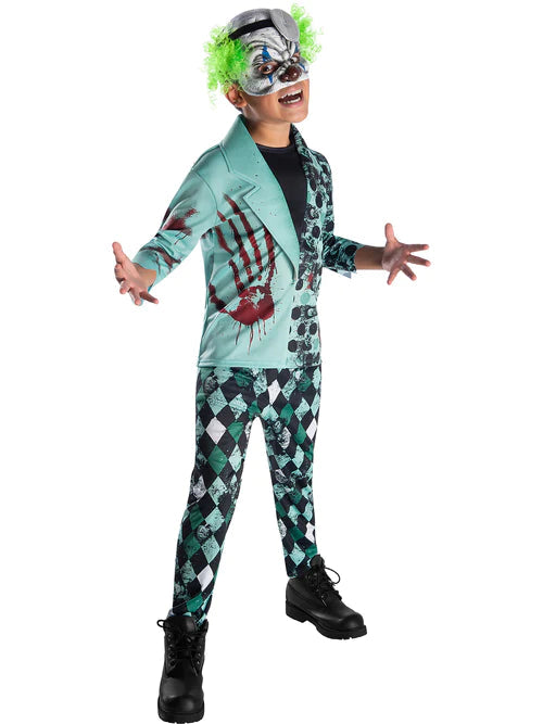 Doctor Death Costume for Kids with Clown Mask 1