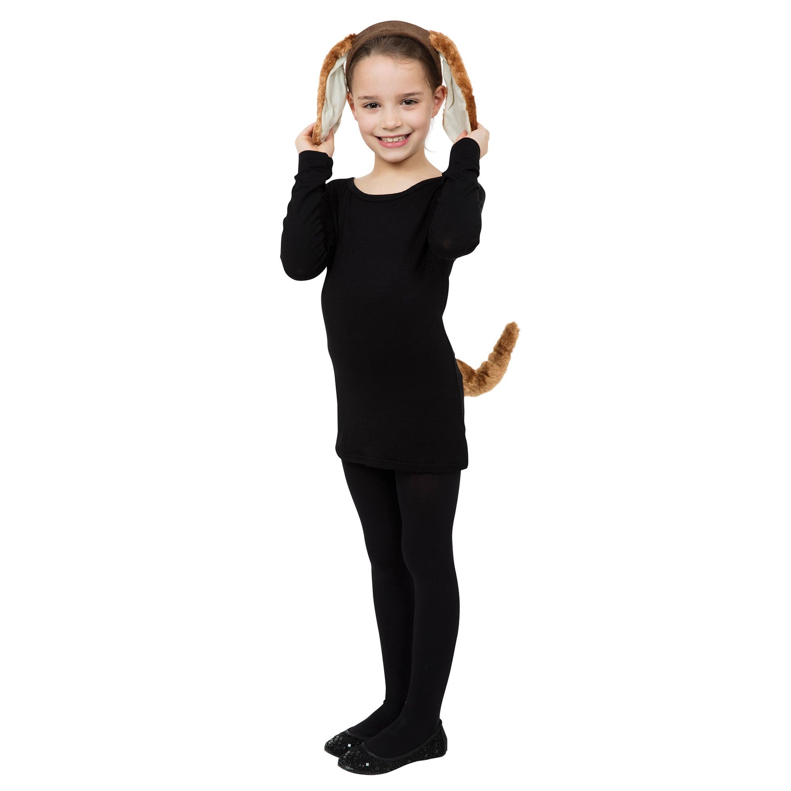 Dog Set Ears with Tail Kids Costume Kit Instant Animal Disguise 2