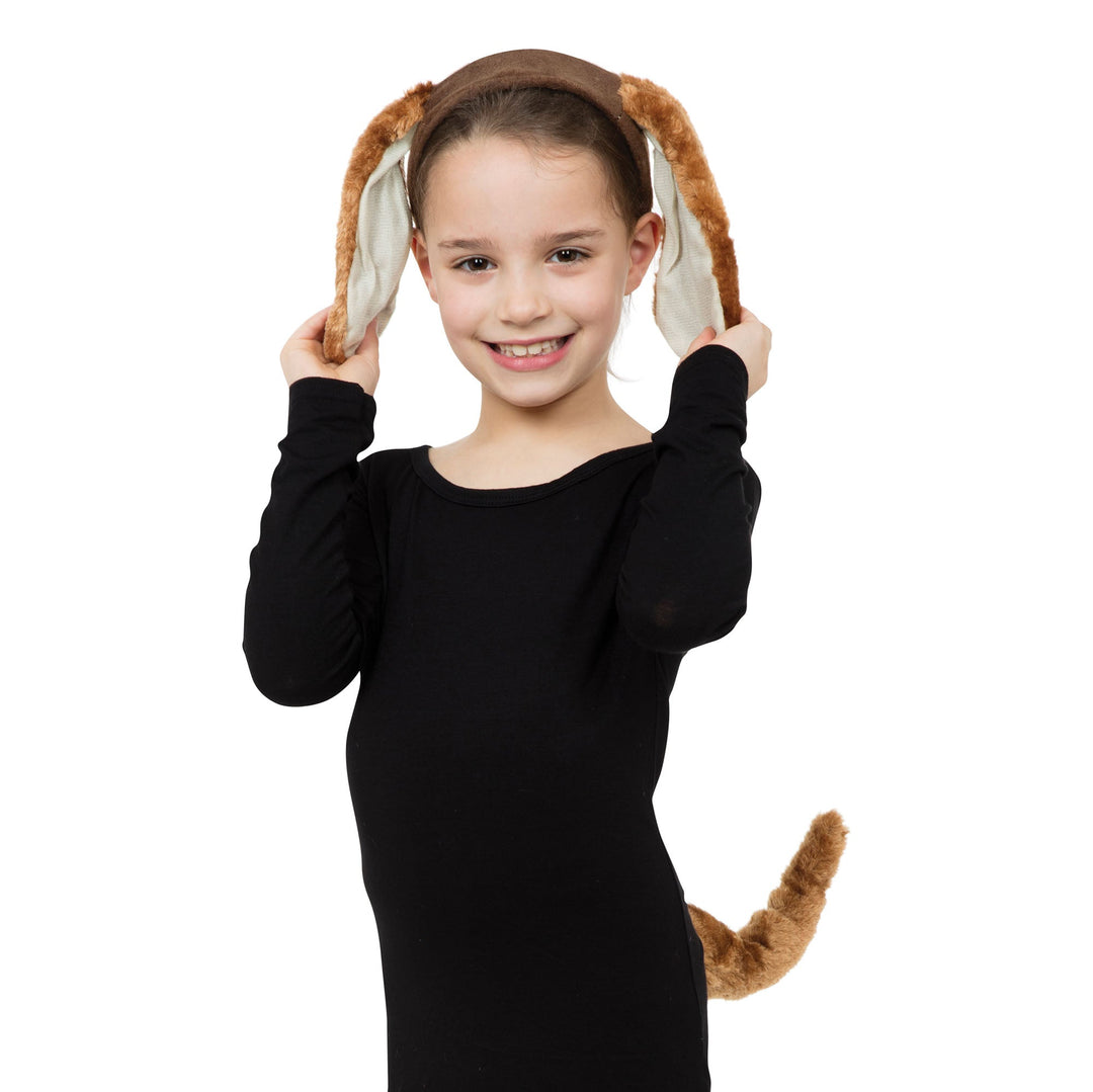 Dog Set Ears with Tail Kids Instant Animal Disguise Dog Set Ears with Tail Kids Instant Animal Disguise