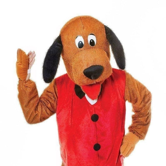 Dog with Waistcoat Big Head Mascot Adult Costume 1