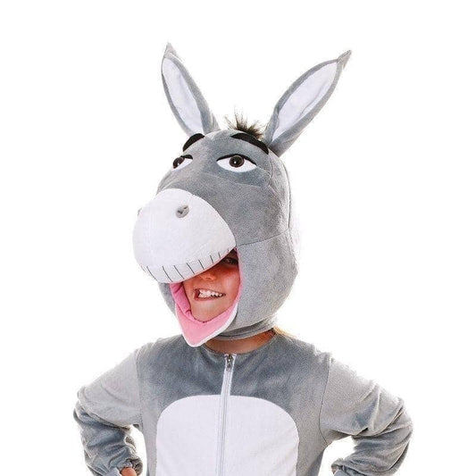 Donkey Big Head Childrens Costume Grey Mascot 2