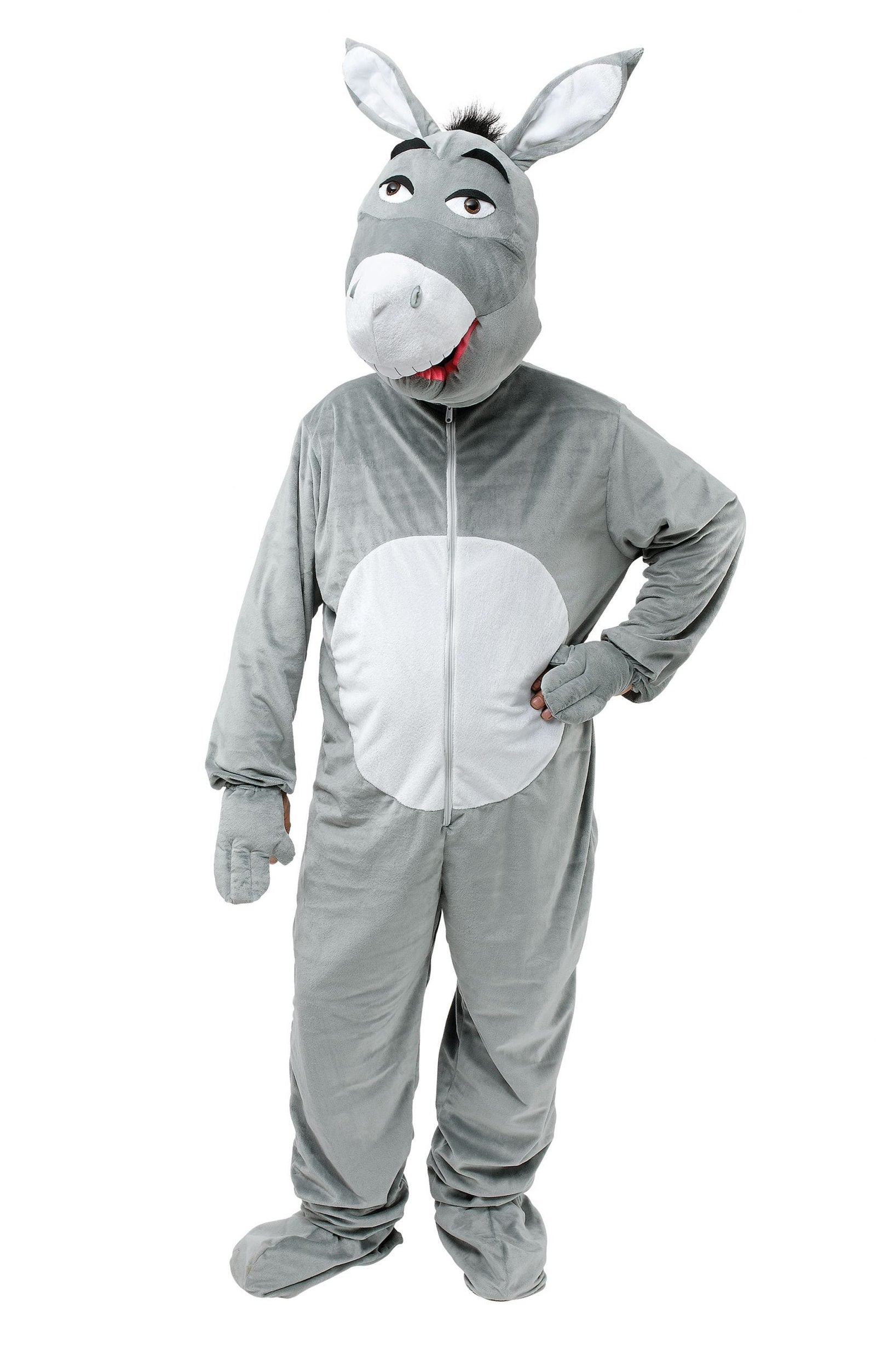 Donkey Costume Big Head Adult Grey Mascot Suit 1
