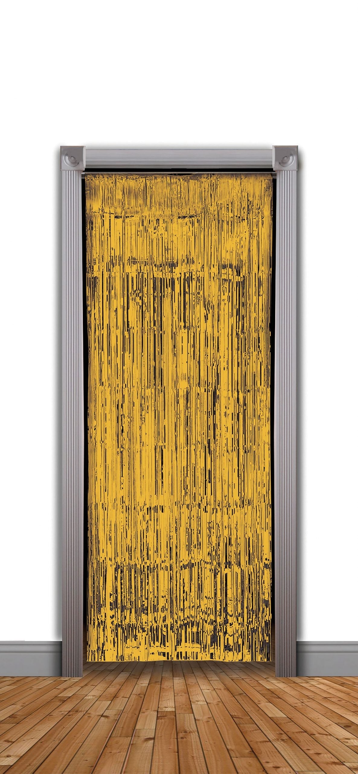 Doorway Curtain Gold Tinsel 240cm x 94cm Party Decoration 1