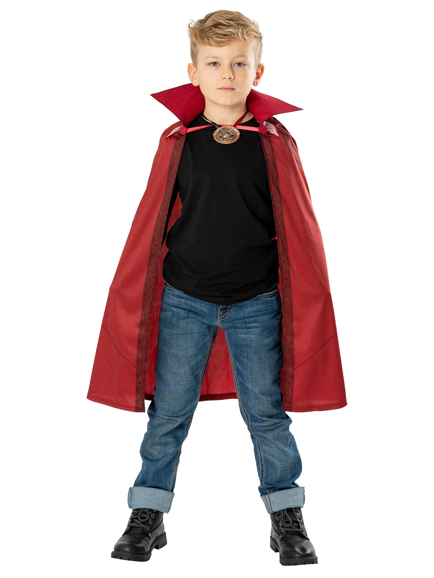 Dr Strange Cape & Medallion Boys Costume 1