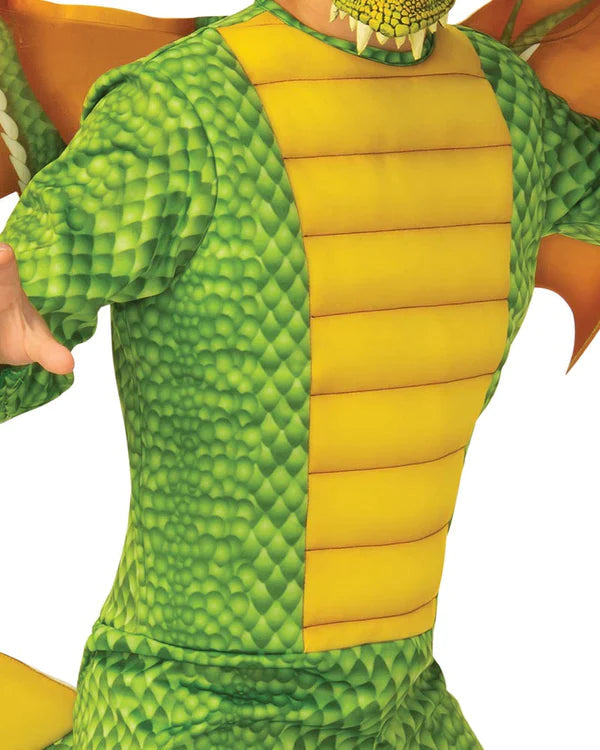 Dragon Green Child Costume 3D Mask and Scales 3