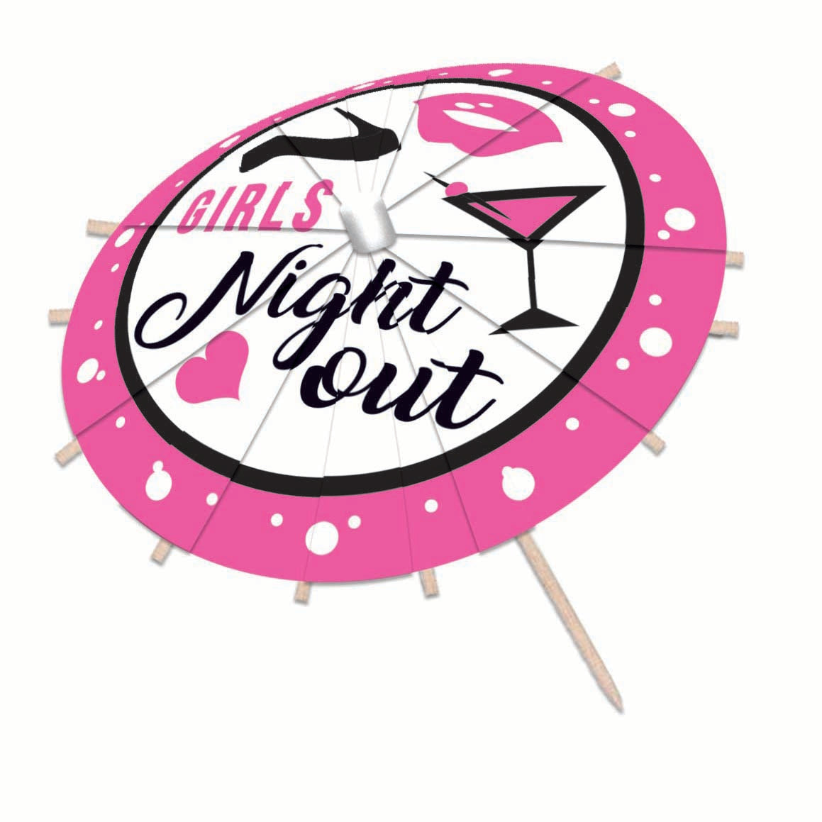 Drink Umbrella Girls Night Out Pack of 12 Cocktail Decoration 1
