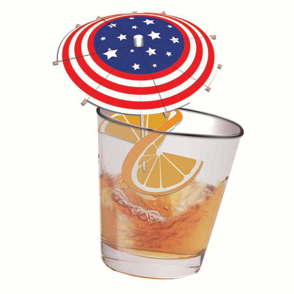 Drink Umbrella USA Flag Pack of 12 Cocktail Decoration 1