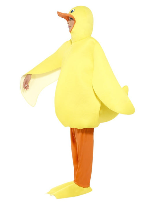 Duck Costume Adult Yellow Bodysuit Trousers Attached Headpiece and Feet Covers 2