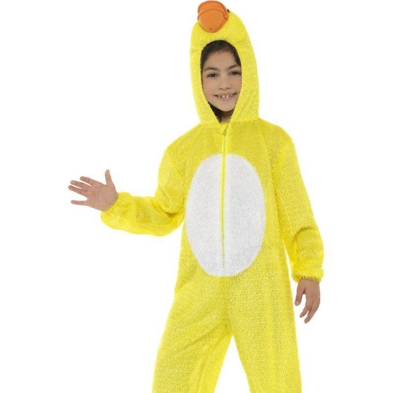 Duck Costume Kids Yellow Hooded Jumpsuit_1