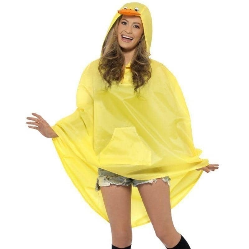 Duck Party Festival Adult Yellow Poncho_1