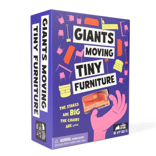 Giants Moving Tiny Furniture Board Game by Exploding Kittens 1