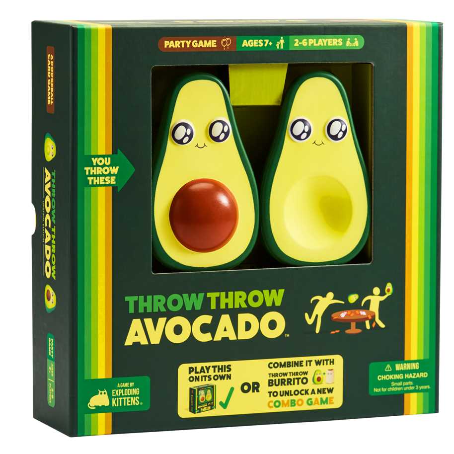 Throw Throw Avocado Board Game by Exploding Kittens 1