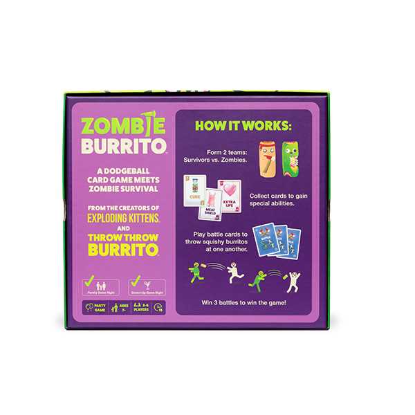 Zombie Burrito Board Game by Exploding Kittens 2